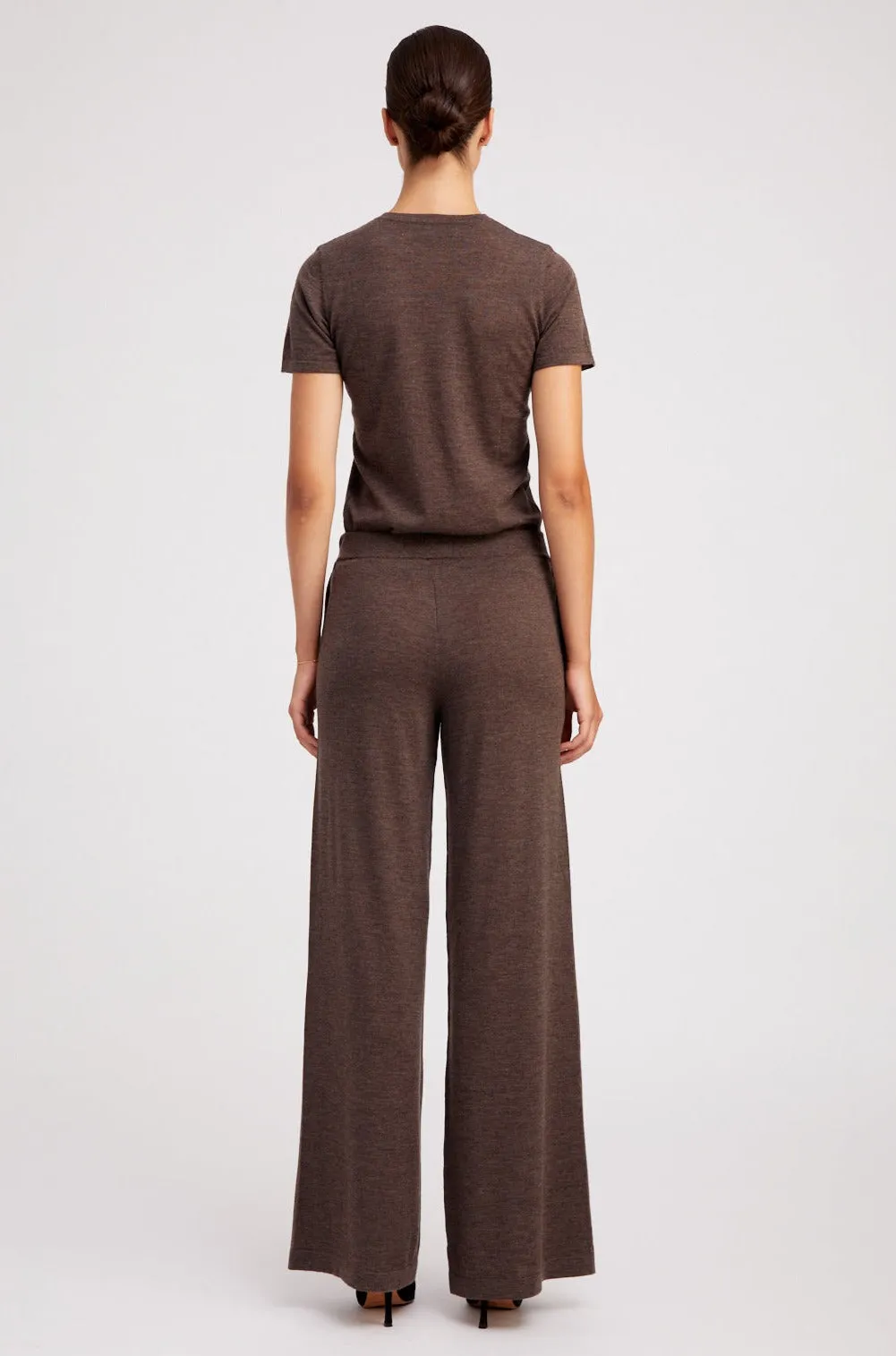 Heather Brown Ultra Fine Cashmere Tee sold by SPRWMN product image thumbnail 5