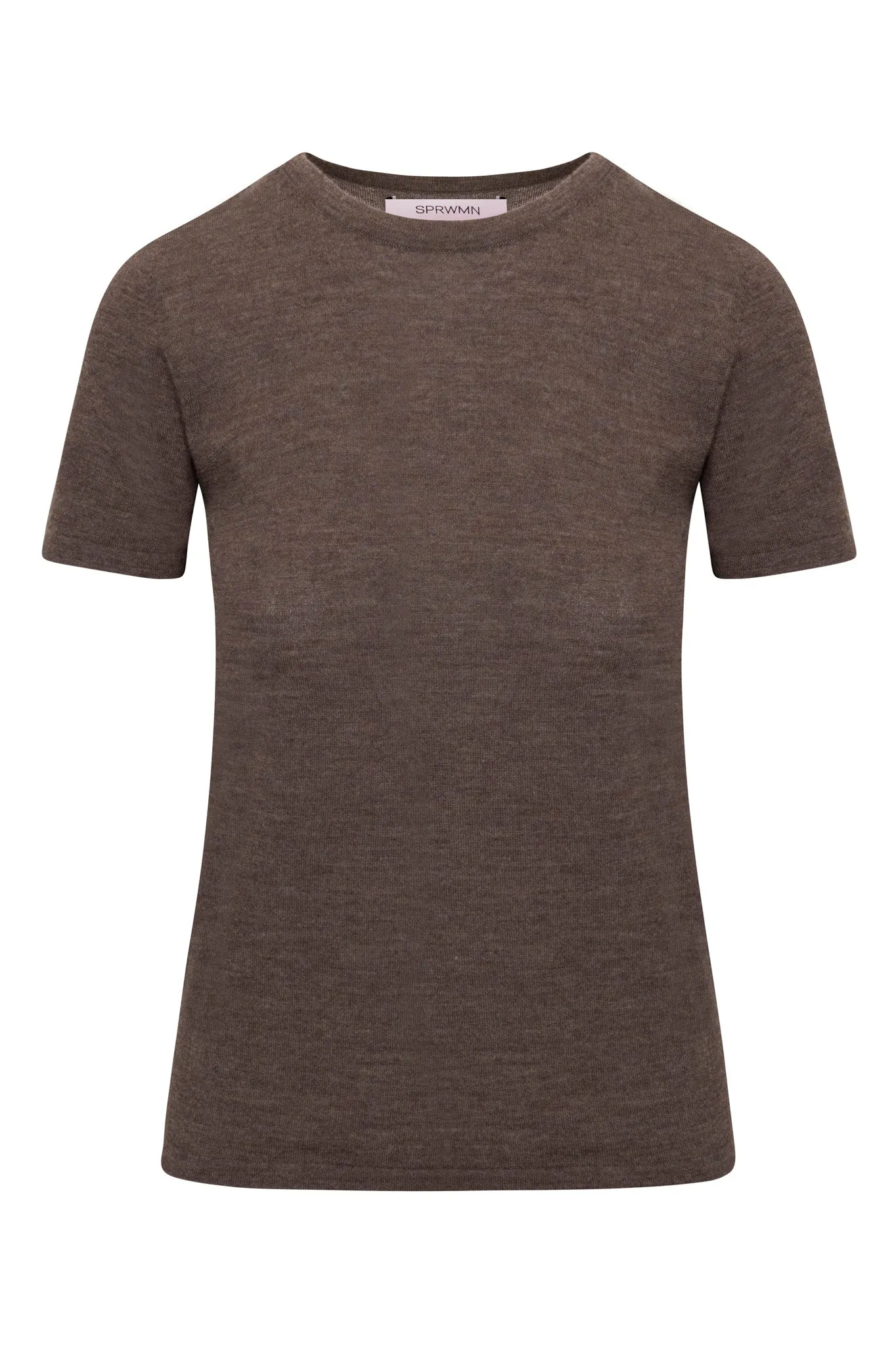 Heather Brown Ultra Fine Cashmere Tee sold by SPRWMN product image thumbnail 2