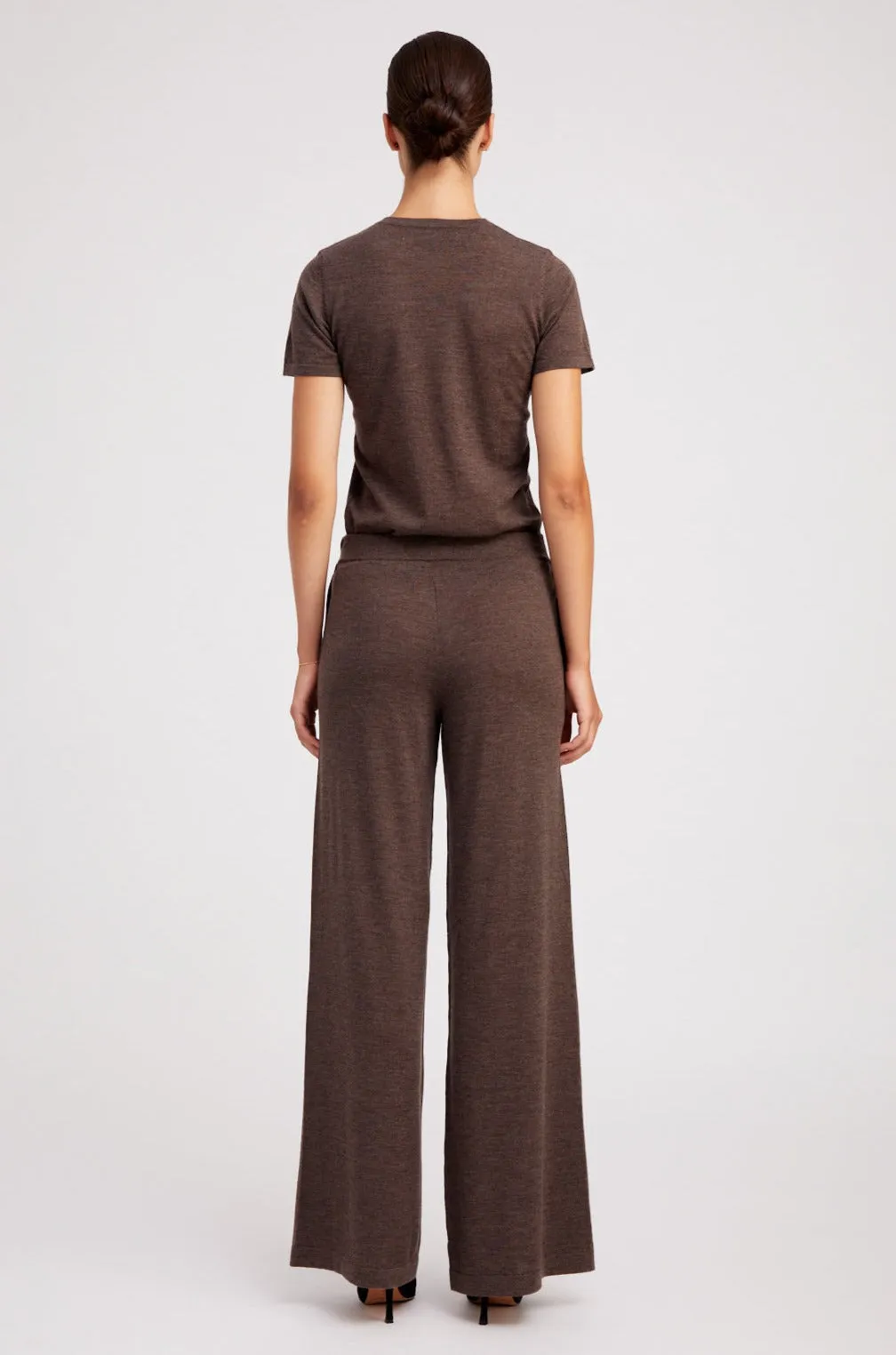 Heather Brown Ultra Fine Cashmere Wide Leg Pants sold by SPRWMN product image thumbnail 5