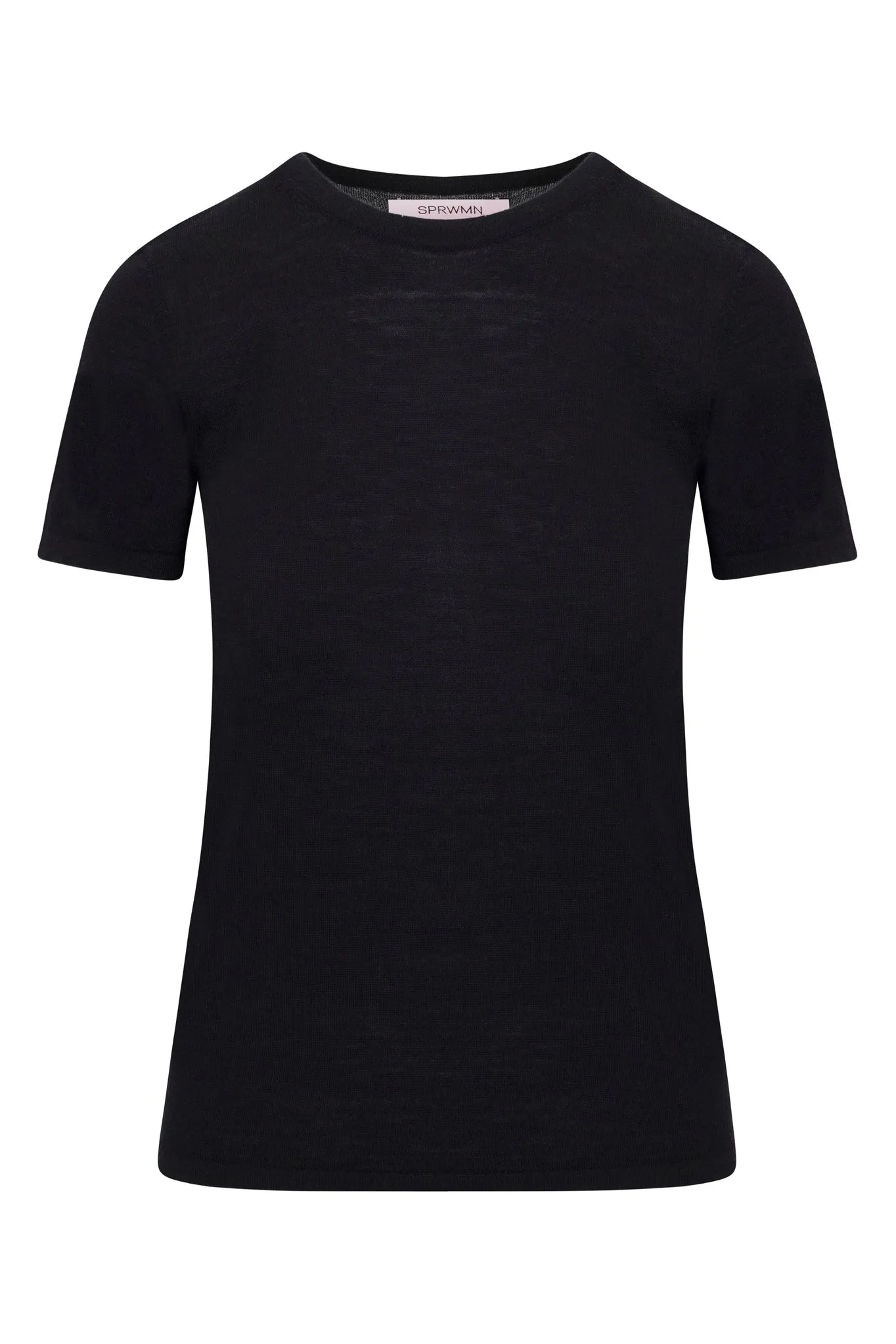 Black Ultra Fine Cashmere Tee sold by SPRWMN product image thumbnail 2