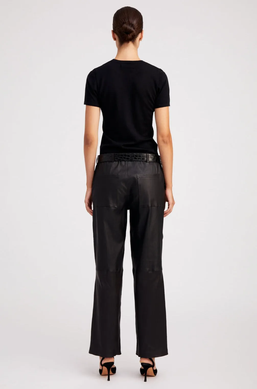 Black Ultra Fine Cashmere Tee sold by SPRWMN product image thumbnail 5