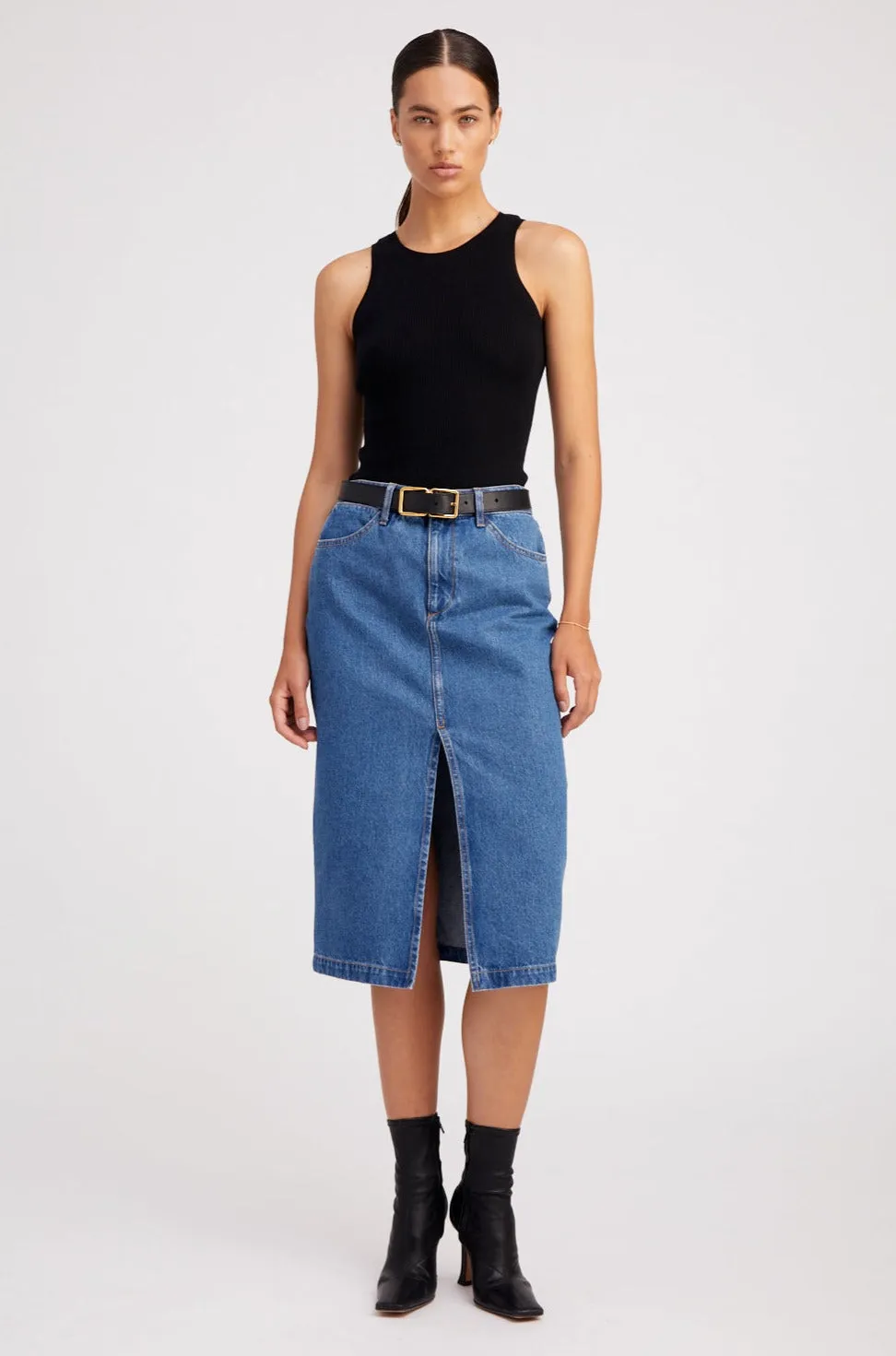 Coco Denim A-Line Pencil Skirt sold by SPRWMN product image thumbnail 2
