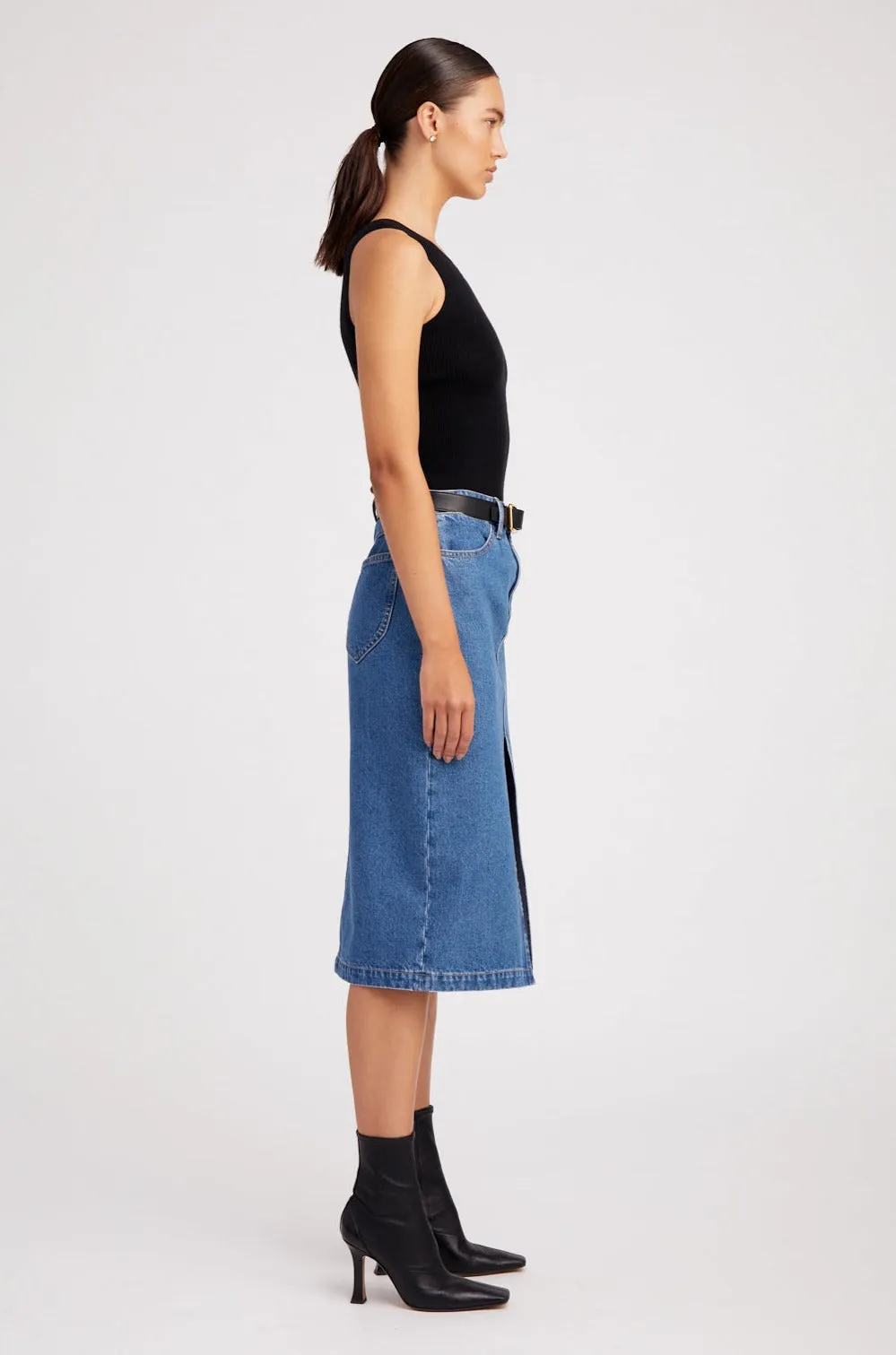 Coco Denim A-Line Pencil Skirt sold by SPRWMN product image thumbnail 3