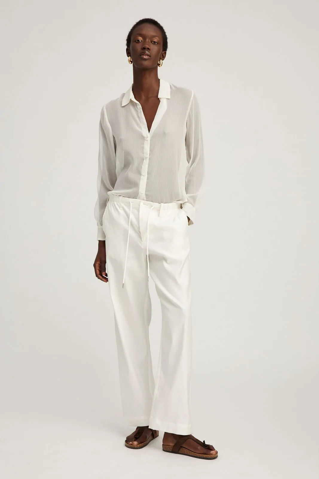 White Linen Amalfi Pants sold by SPRWMN product image thumbnail 3