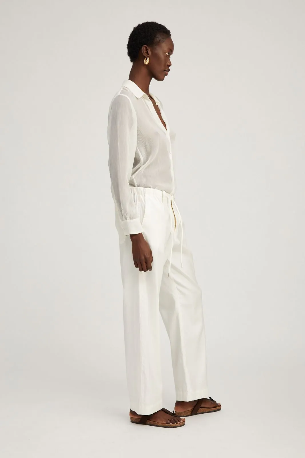 White Linen Amalfi Pants sold by SPRWMN product image thumbnail 4