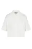 White Short Sleeve Cropped Button Down sold by SPRWMN
