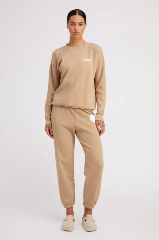 Khaki Heart Sweatpants sold by SPRWMN