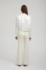 Off White Rib Wide Leg Pants sold by SPRWMN