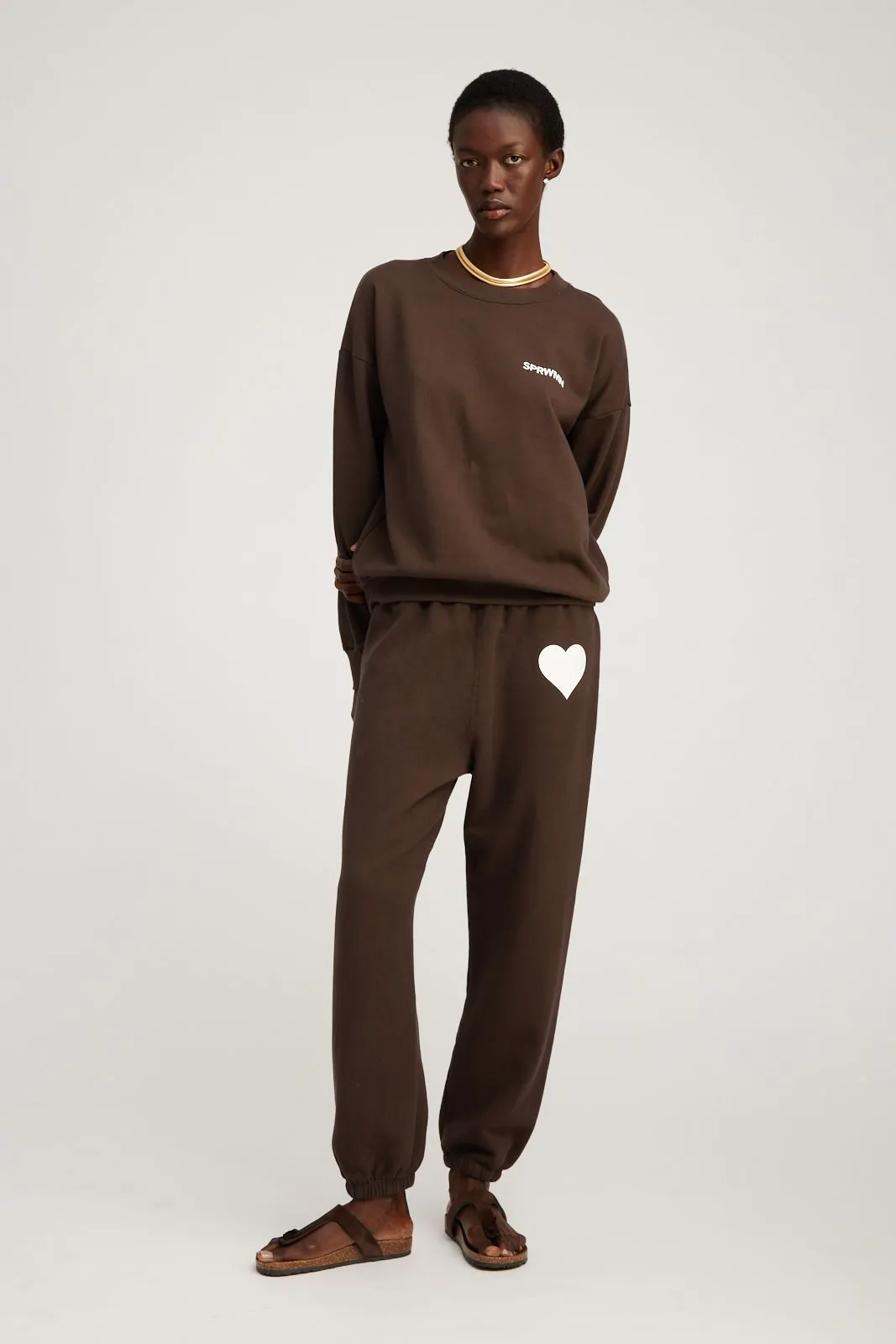 Americano Cotton Heart Sweatpants sold by SPRWMN product image thumbnail 3