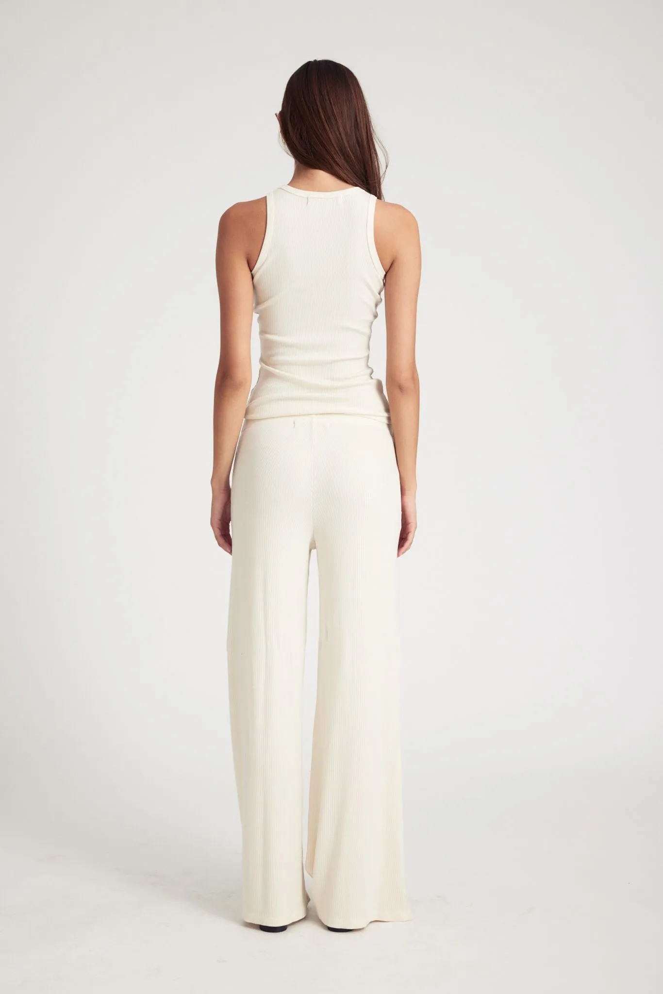 Creme Rib Wide Leg Pants sold by SPRWMN product image thumbnail 5