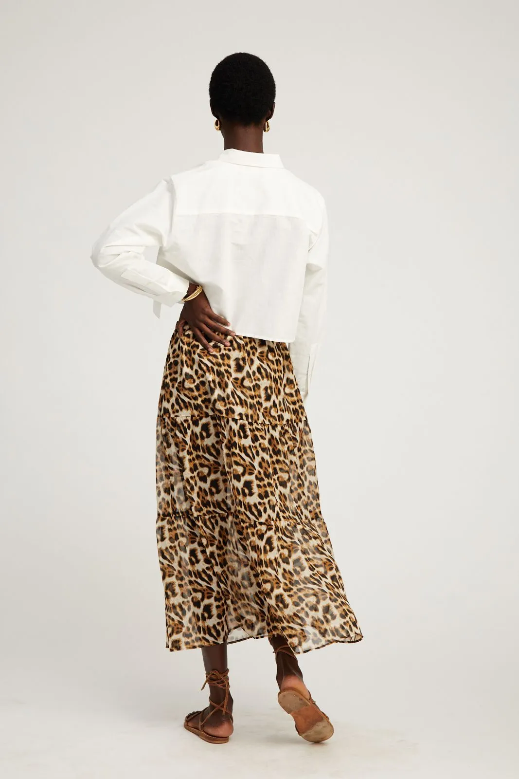 White Linen Cropped Button Down sold by SPRWMN product image thumbnail 5