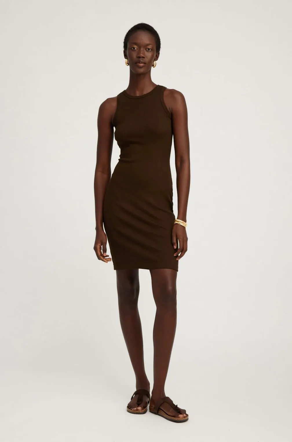Americano Rib Racer Pencil Dress sold by SPRWMN