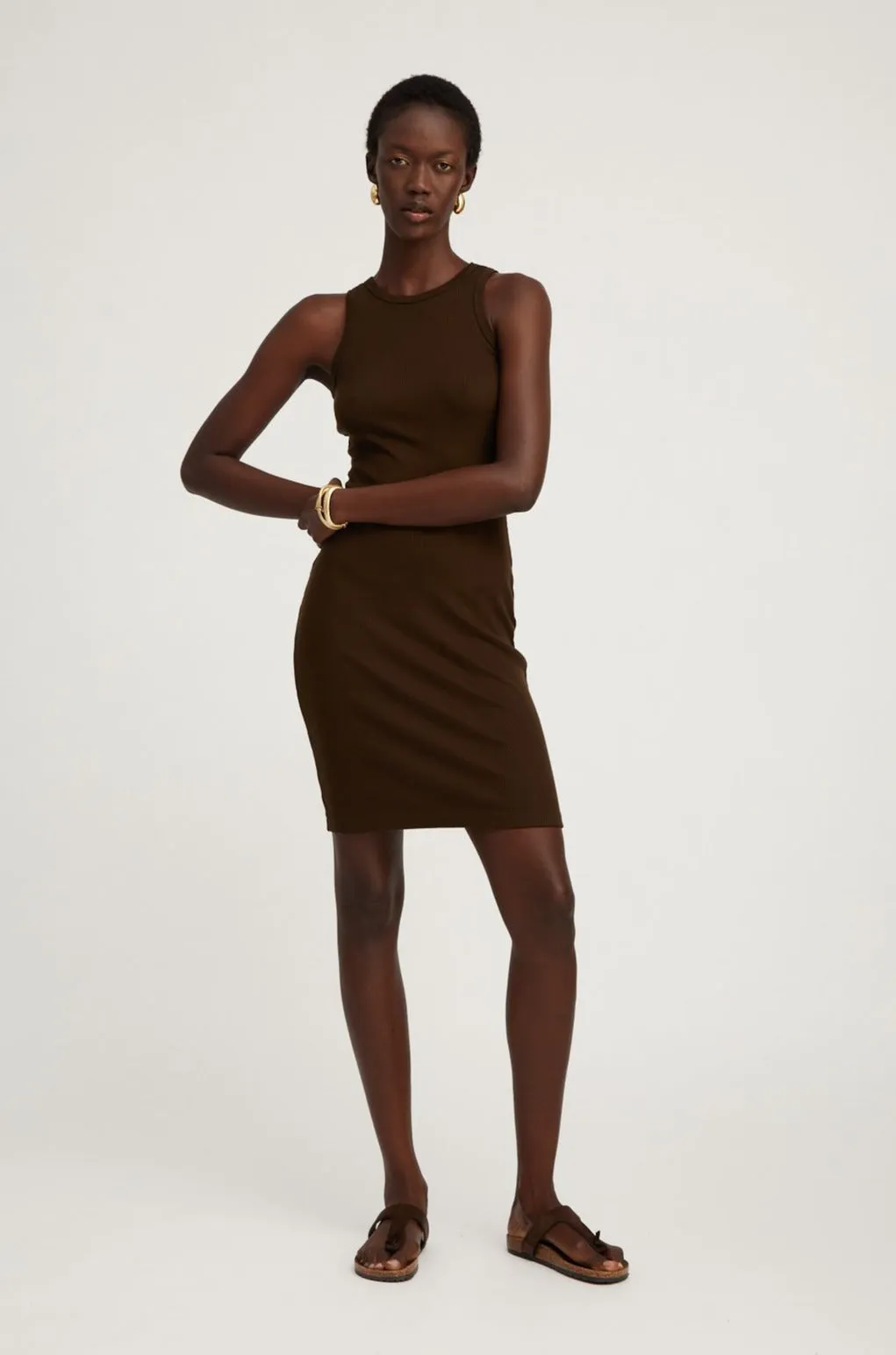 Americano Rib Racer Pencil Dress sold by SPRWMN product image thumbnail 3