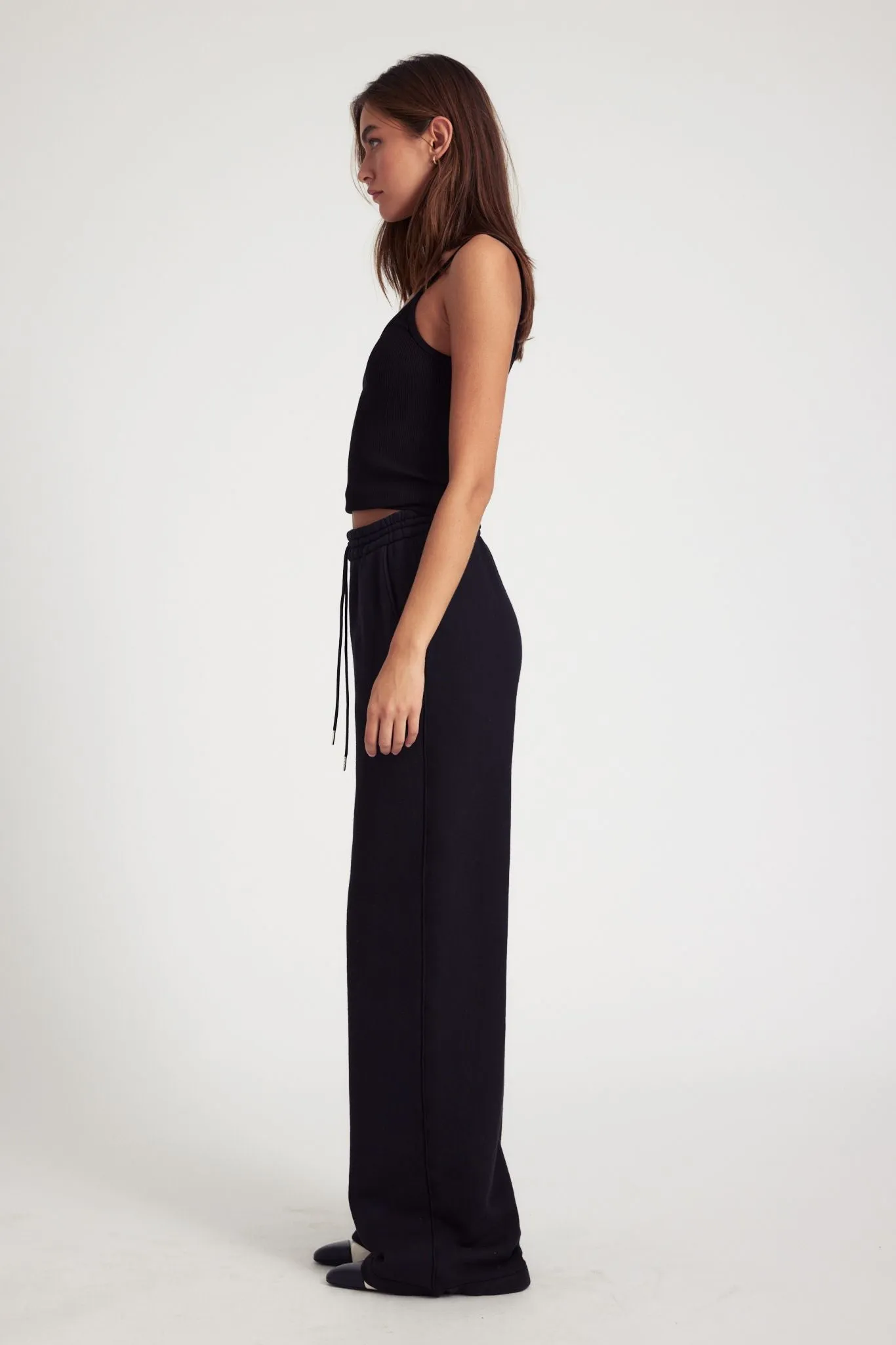 Black Cotton Baggy Sweatpants sold by SPRWMN product image thumbnail 4