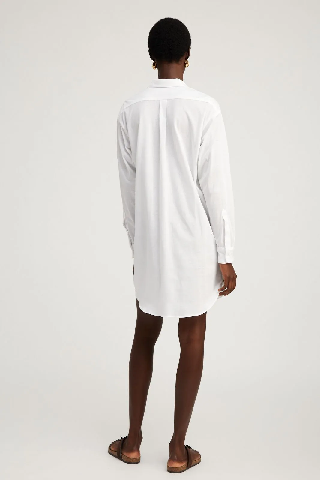 White Button Down Mini Dress sold by SPRWMN product image thumbnail 5