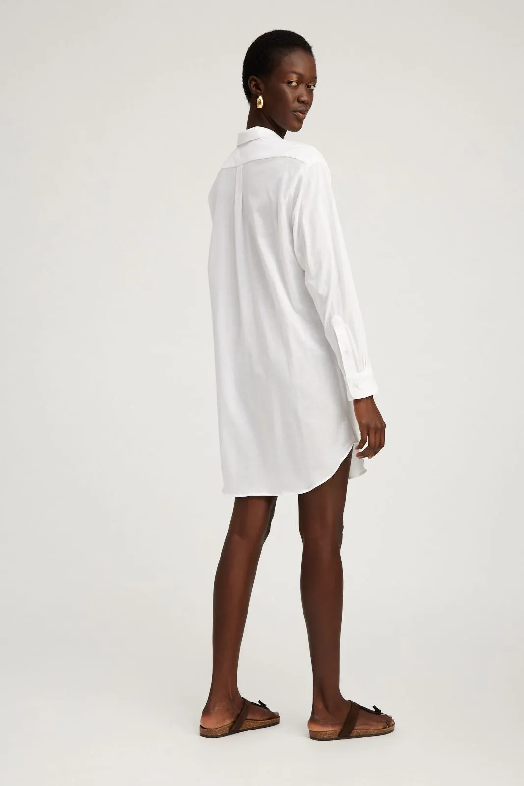 White Button Down Mini Dress sold by SPRWMN product image thumbnail 3