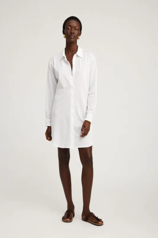 White Button Down Mini Dress sold by SPRWMN