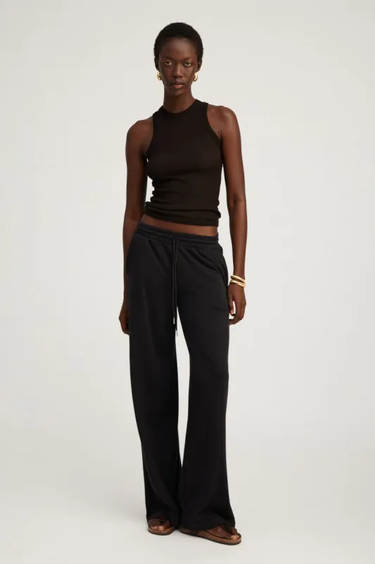 Black Cotton Terry Baggy Sweatpants sold by SPRWMN