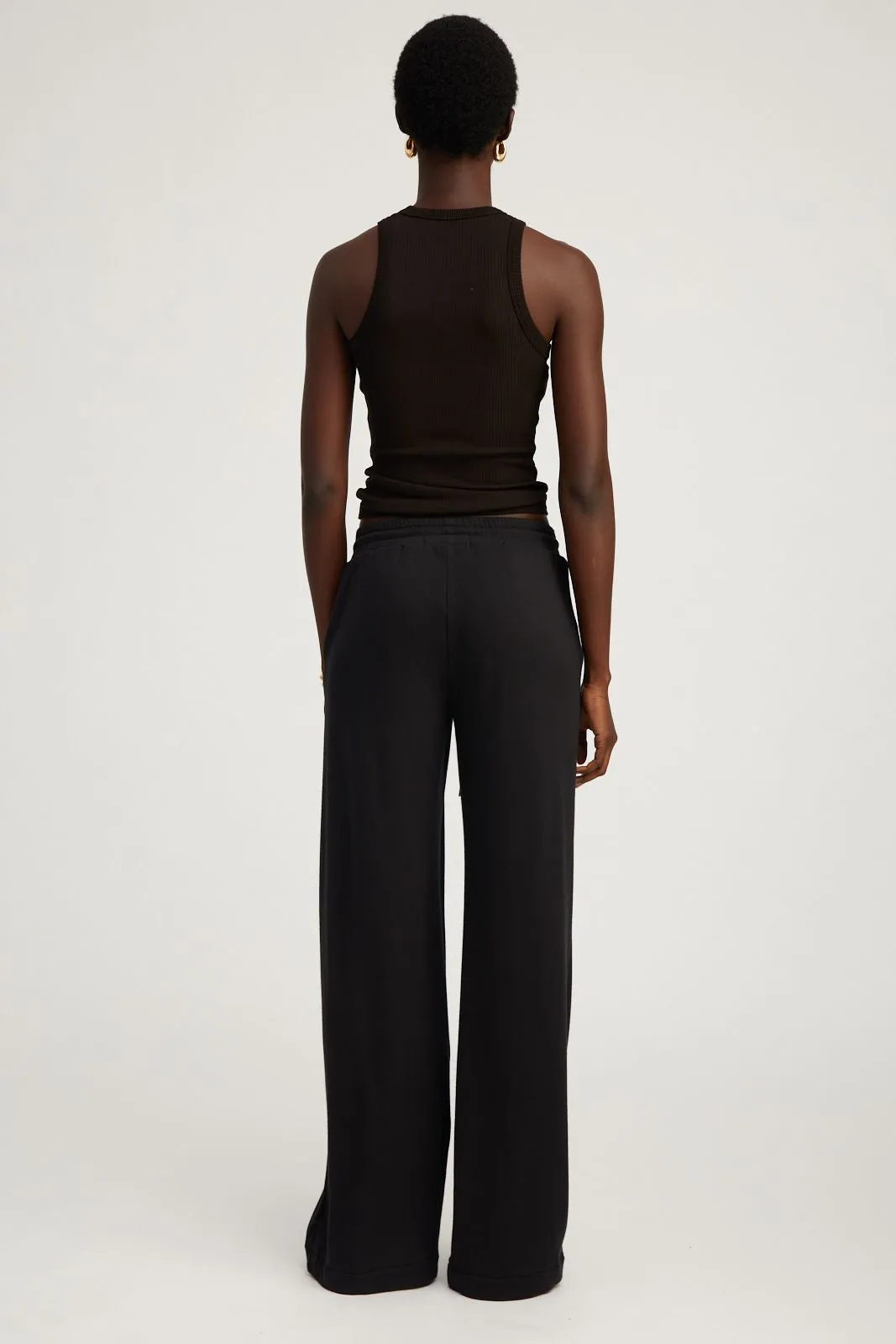 Black Cotton Terry Baggy Sweatpants sold by SPRWMN product image thumbnail 5