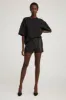 Black Leather Slip Shorts sold by SPRWMN