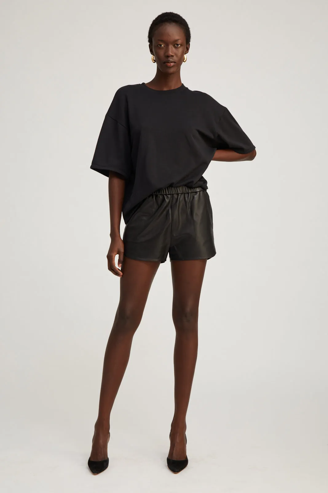 Black Leather Slip Shorts sold by SPRWMN product image thumbnail 2