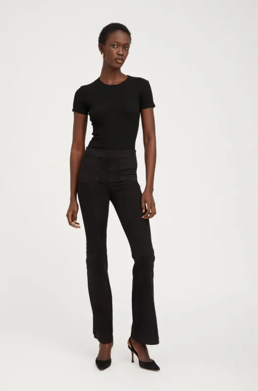 Suede Patch Pocket Super Flare Pants sold by SPRWMN