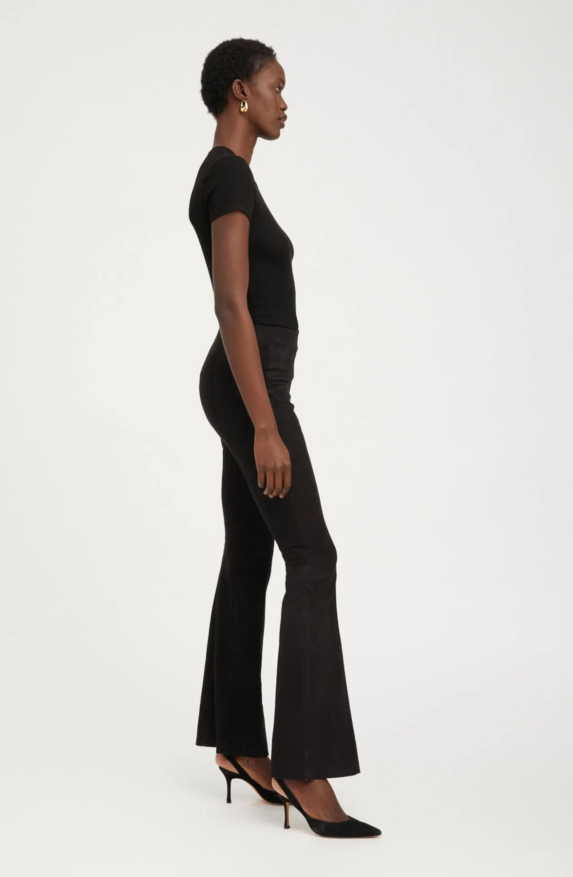 Suede Patch Pocket Super Flare Pants sold by SPRWMN product image thumbnail 3