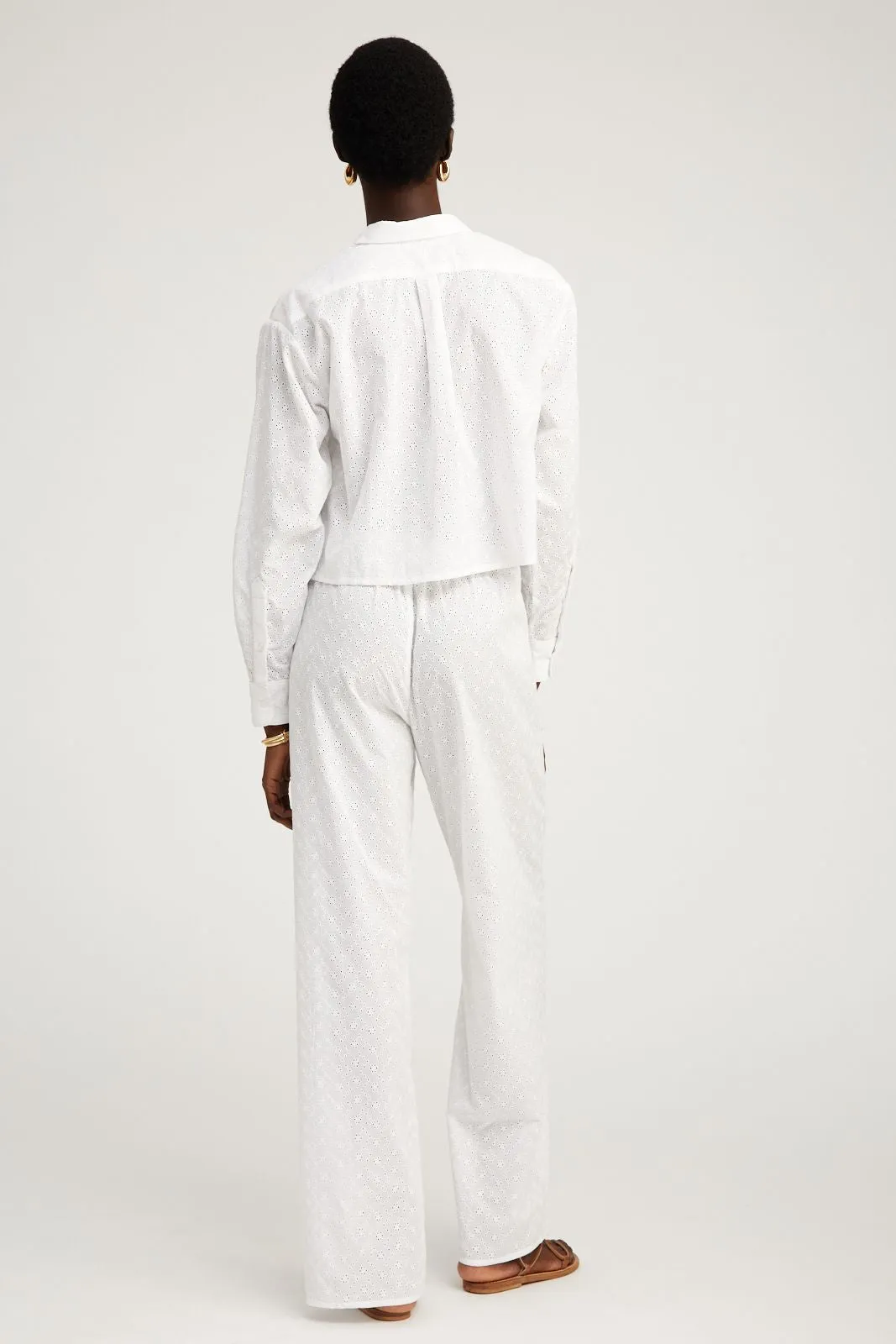 White Eyelet Easy Pants sold by SPRWMN product image thumbnail 4
