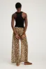 Leopard Silk Wide Leg Trousers sold by SPRWMN