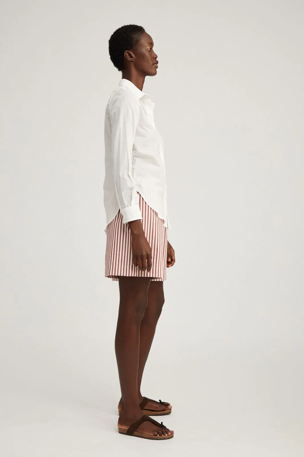 White Voile Fitted Button Down sold by SPRWMN product image thumbnail 3