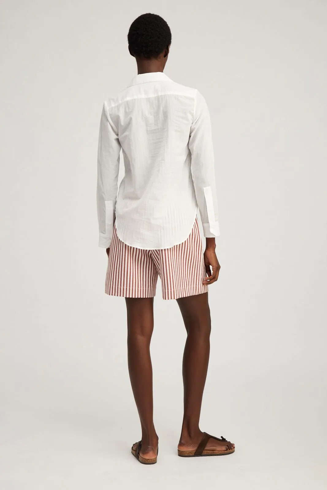 White Voile Fitted Button Down sold by SPRWMN product image thumbnail 2