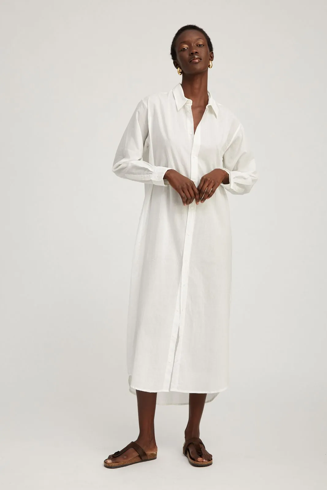White Voile Tunic Maxi Dress sold by SPRWMN