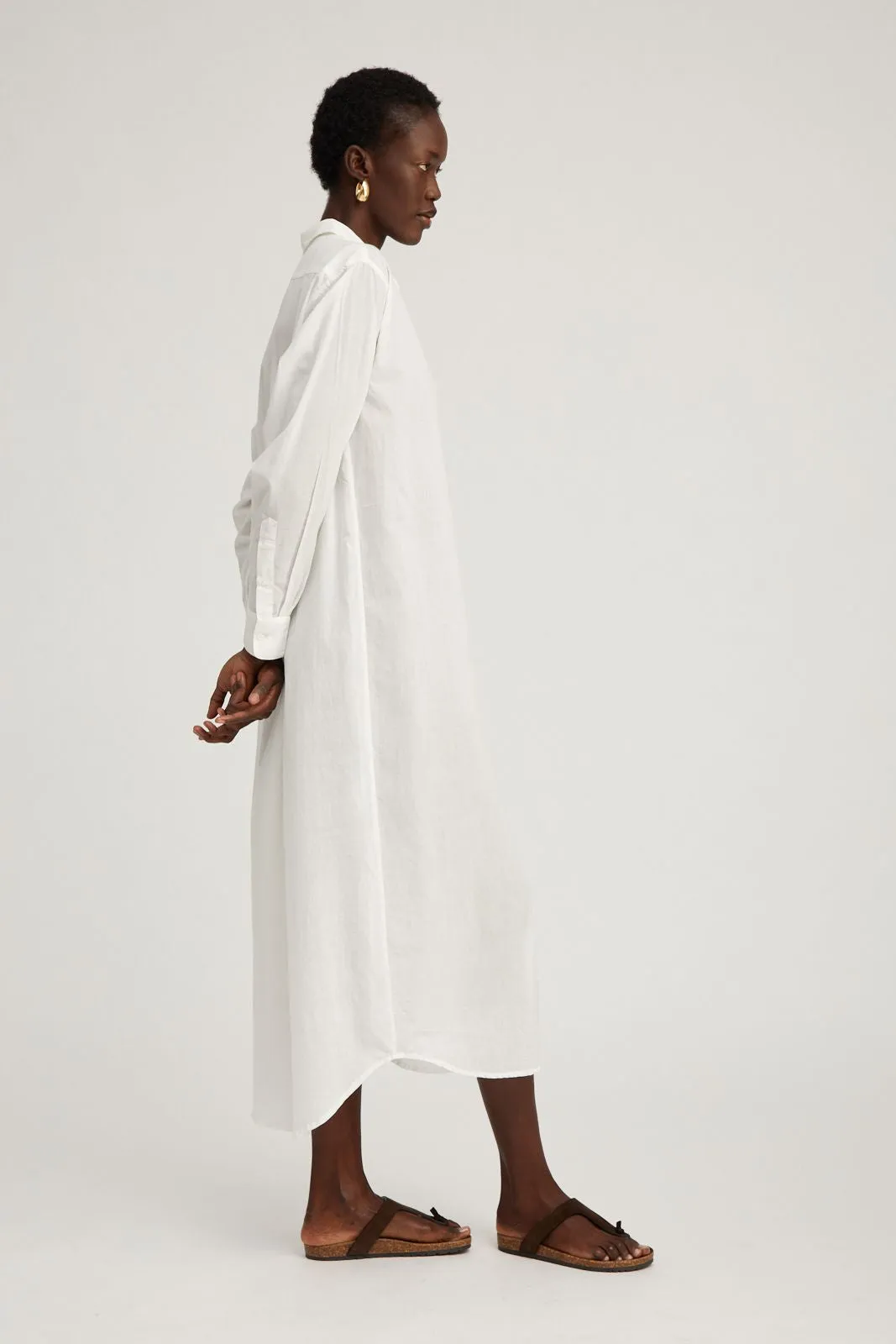 White Voile Tunic Maxi Dress sold by SPRWMN product image thumbnail 3
