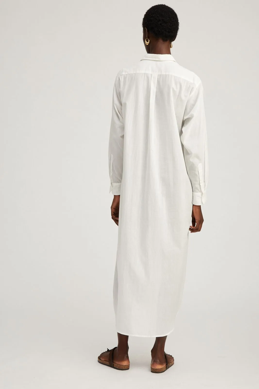 White Voile Tunic Maxi Dress sold by SPRWMN product image thumbnail 4