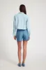 Light Blue Chambray Cropped Button Down sold by SPRWMN
