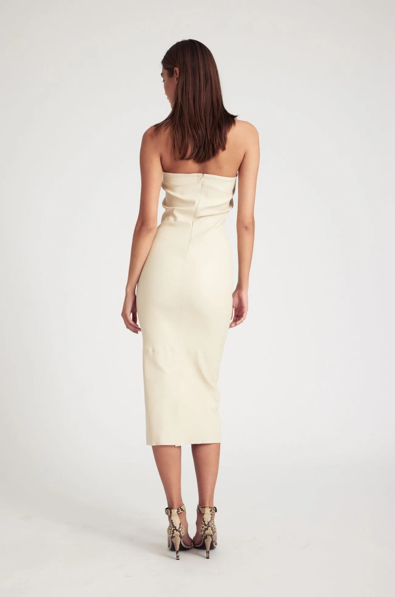 Alabaster Leather Tube Dress sold by SPRWMN product image thumbnail 5