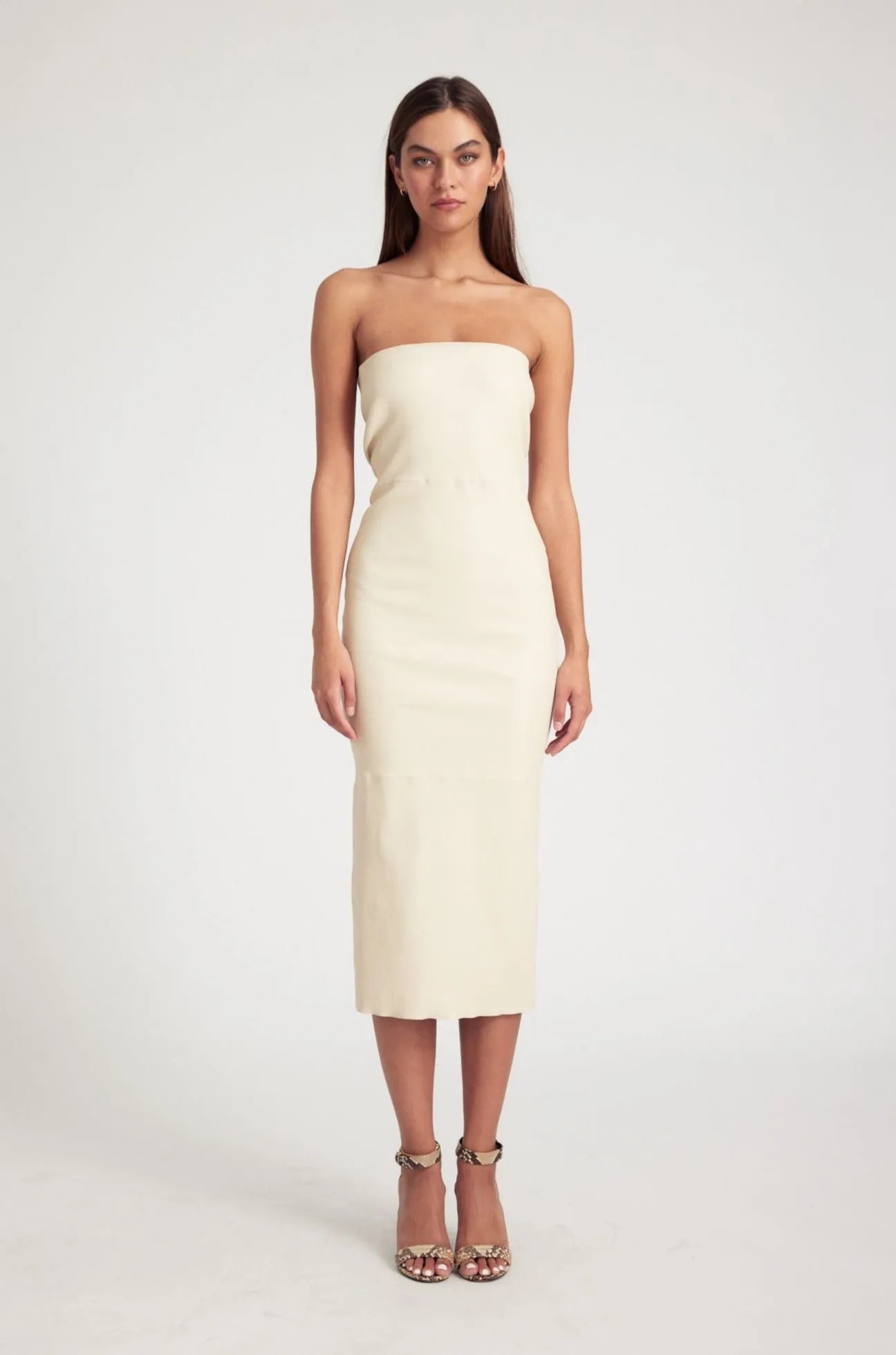 Alabaster Leather Tube Dress sold by SPRWMN