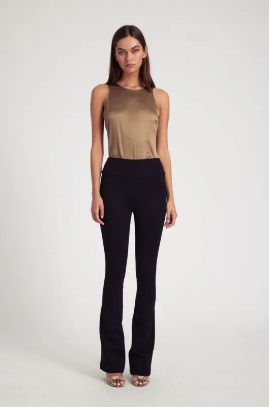 Black Casanova Micro Flare Pants sold by SPRWMN