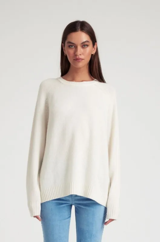Chalk Cashmere Loose Gauge Crewneck sold by SPRWMN