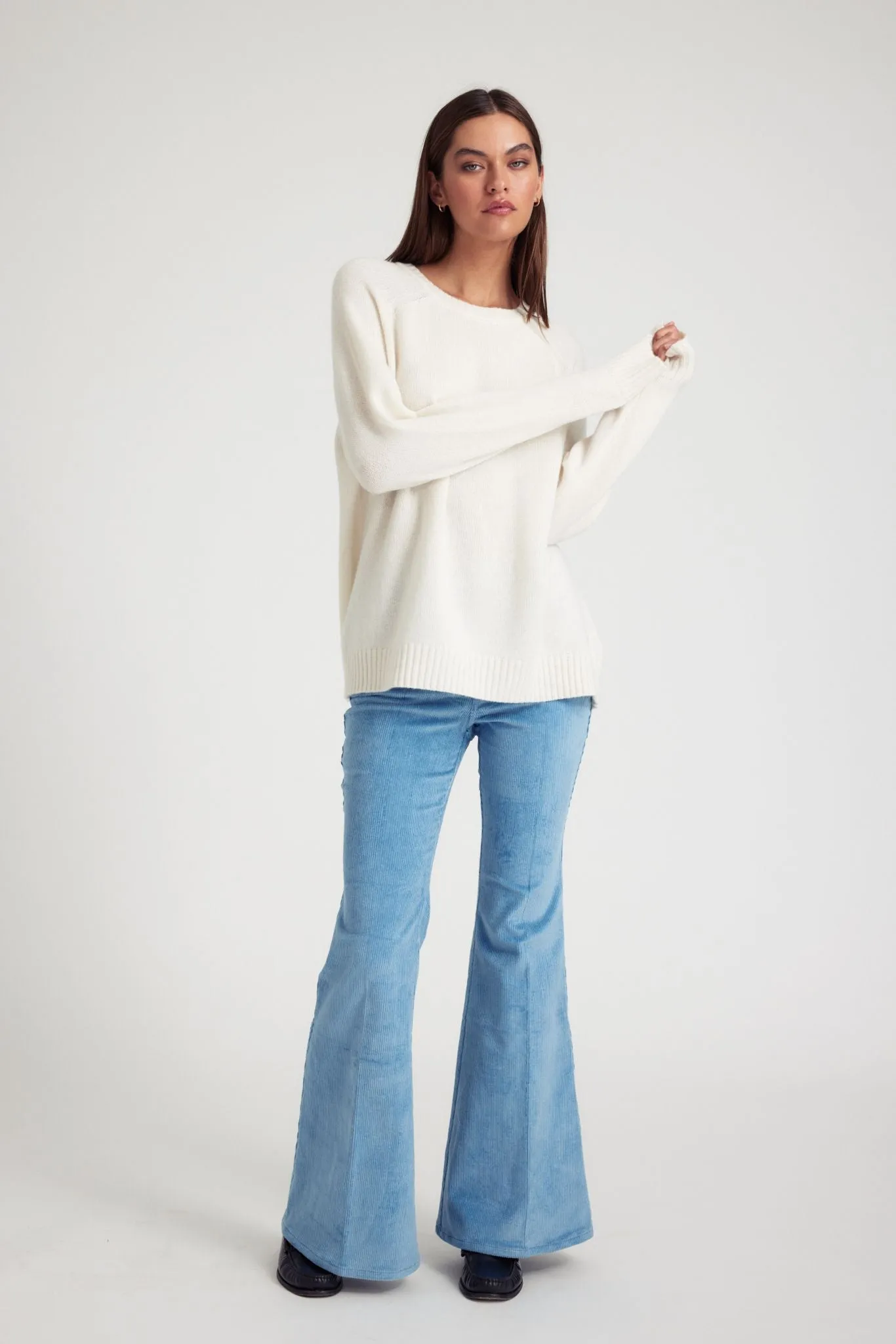 Chalk Cashmere Loose Gauge Crewneck sold by SPRWMN product image thumbnail 2