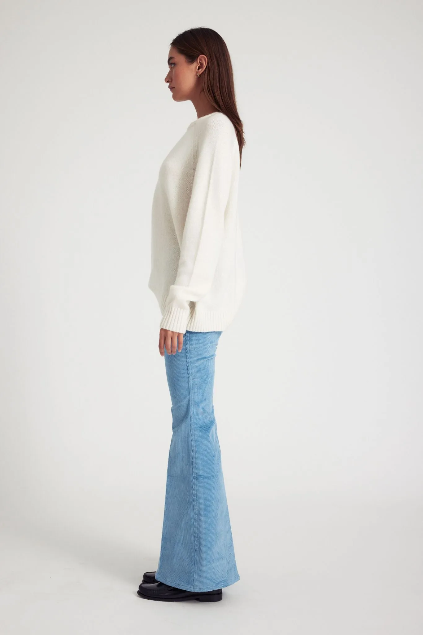 Chalk Cashmere Loose Gauge Crewneck sold by SPRWMN product image thumbnail 4