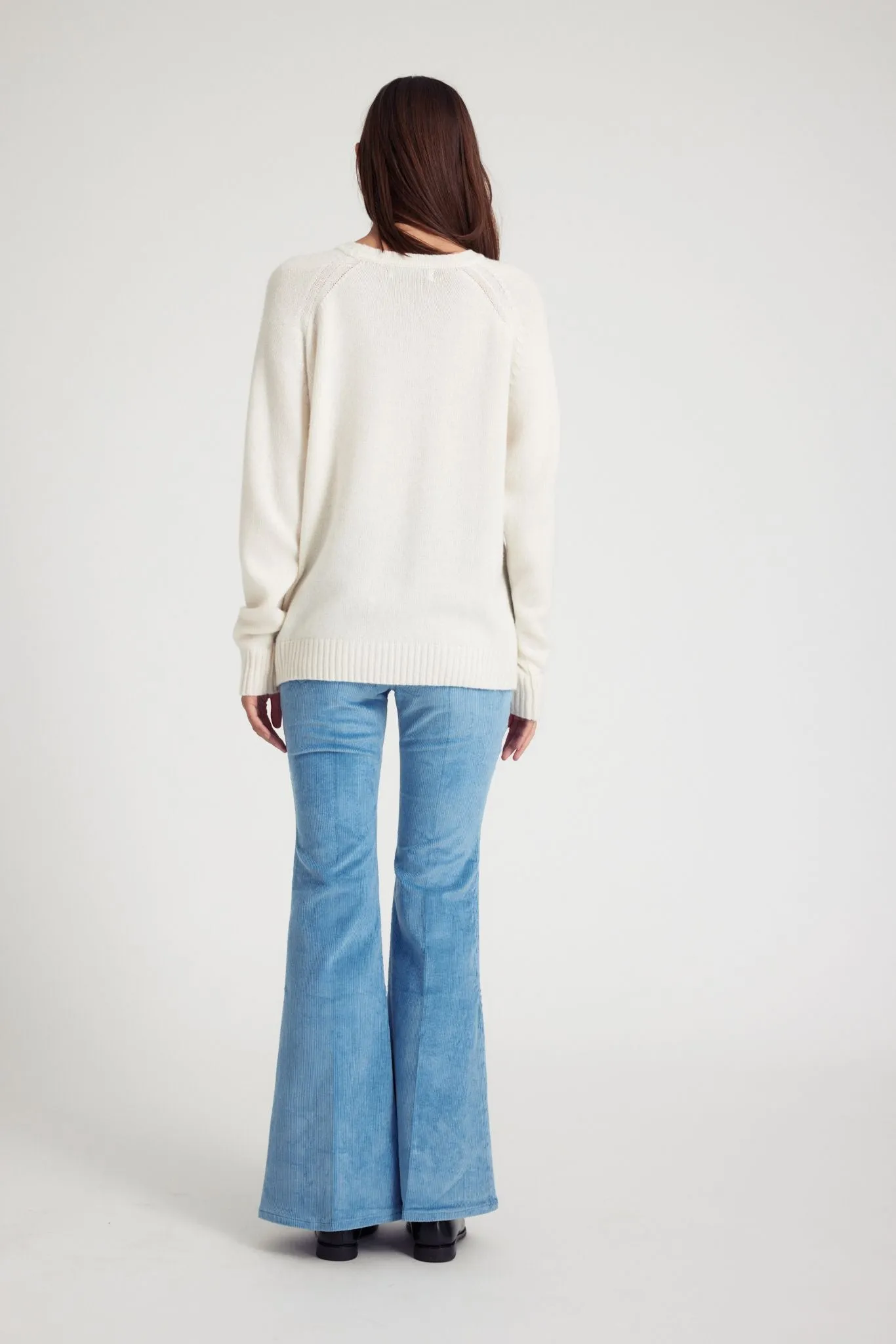 Chalk Cashmere Loose Gauge Crewneck sold by SPRWMN product image thumbnail 3