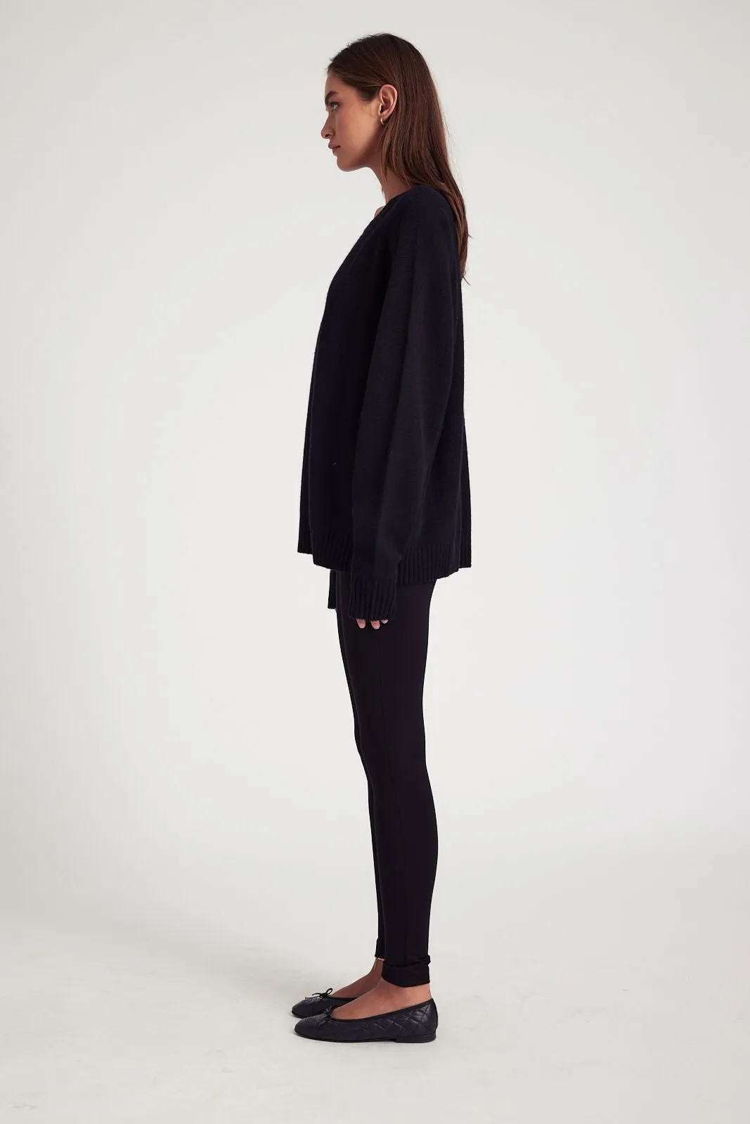 Black Cashmere Loose Gauge Crewneck sold by SPRWMN product image thumbnail 4