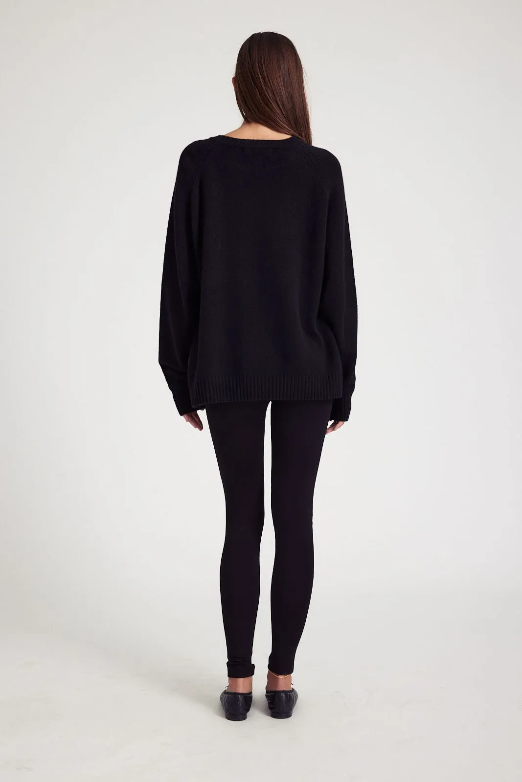 Black Cashmere Loose Gauge Crewneck sold by SPRWMN product image thumbnail 5