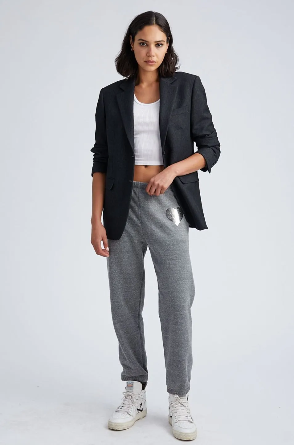 Dark Grey Heart Sweatpants sold by SPRWMN product image thumbnail 5