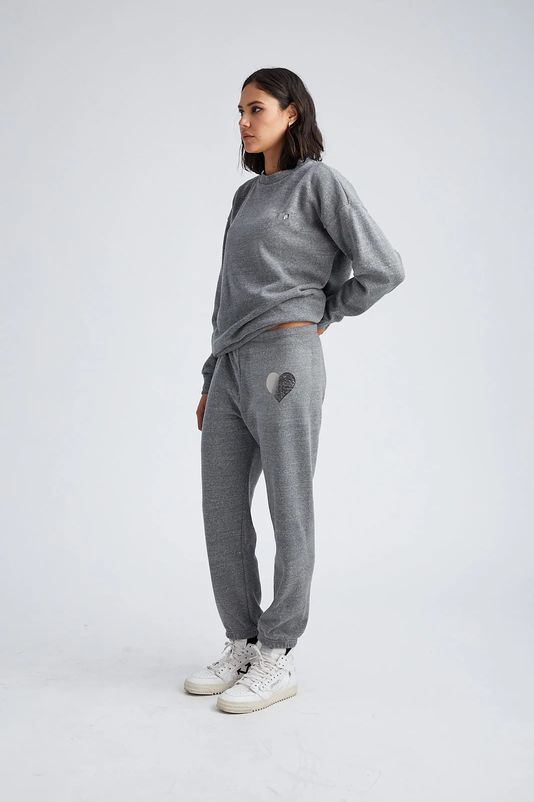 Dark Grey Heart Sweatpants sold by SPRWMN product image thumbnail 2
