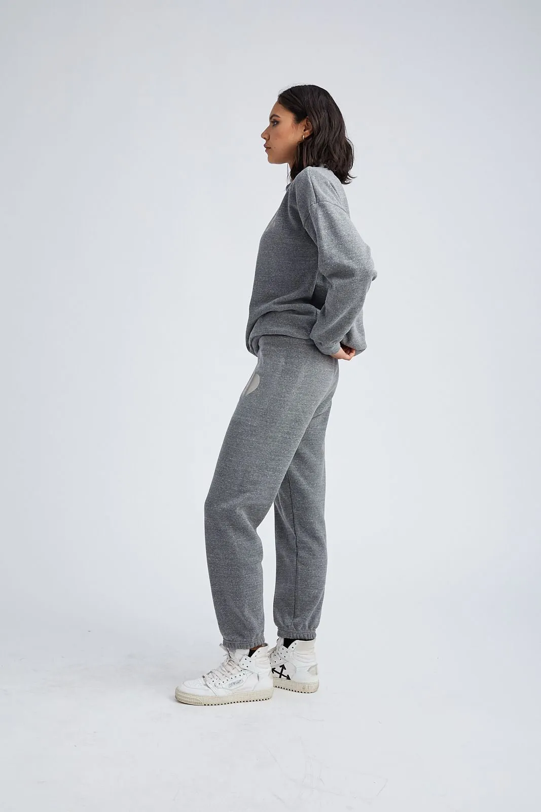 Dark Grey Heart Sweatpants sold by SPRWMN product image thumbnail 4