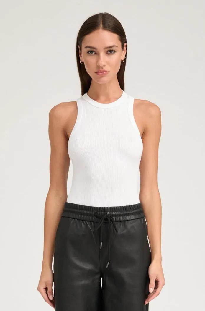 White Rib Racer Tank sold by SPRWMN