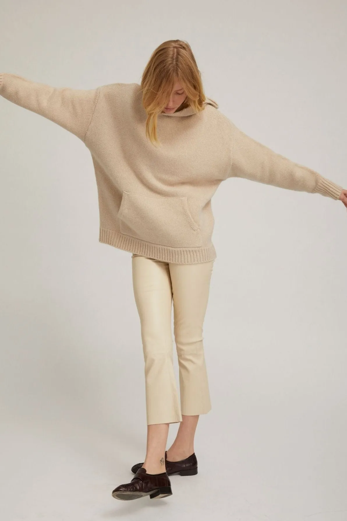 Oat Heavy Cashmere Oversized Hoodie sold by SPRWMN product image thumbnail 4