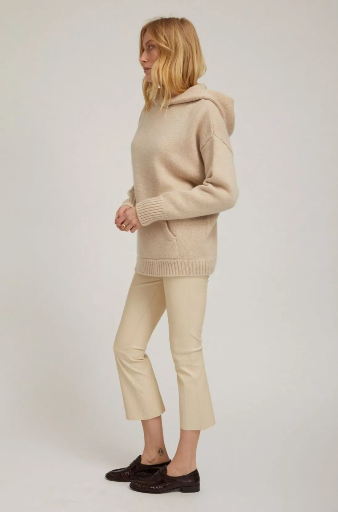 Oat Heavy Cashmere Oversized Hoodie sold by SPRWMN product image thumbnail 3